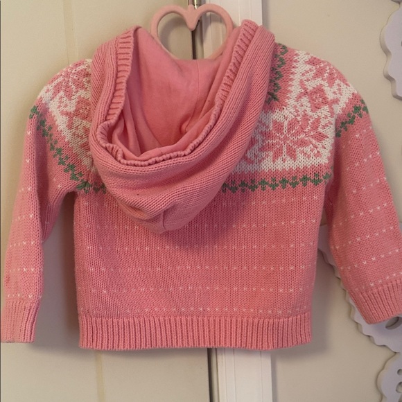 OshKosh B'gosh Pink and White Kids Sweater - Picture 4 of 5